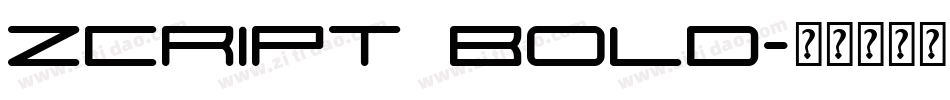 Zcript Bold字体转换